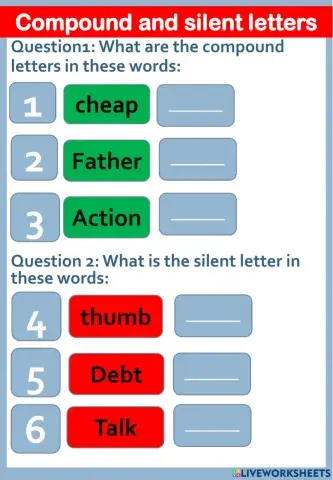 Compound and silent letters