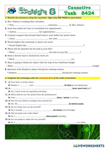 Spotlight 8 Task 8424