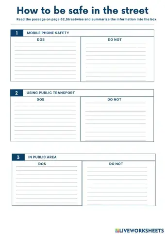 How to be safe in the street