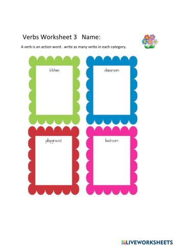 Verb Worksheet 3