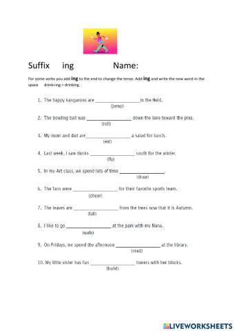 Suffix -ing