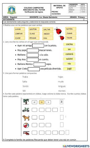 Acumulativo español primero