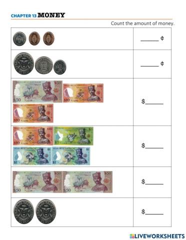 Counting money Brunei