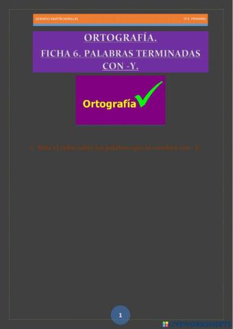 Taller de ortografía. Ficha 6.