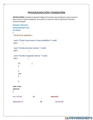Estructura if..esle c++