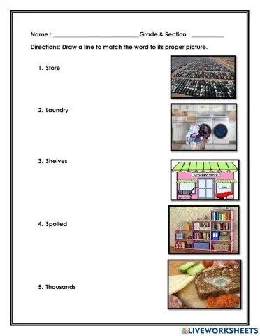 Supermarket - Vocabulary