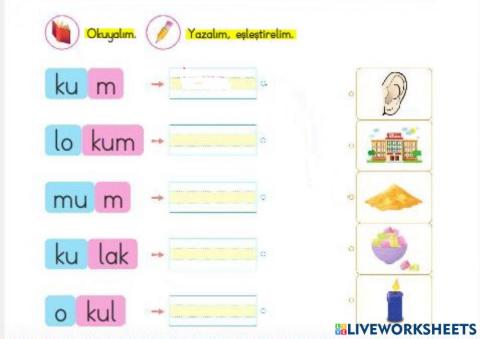 U sesi dikte, eşleştirme