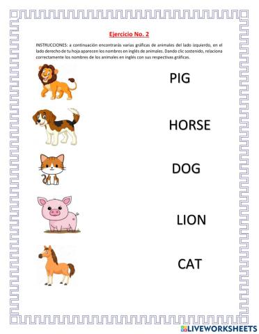 Animales ingles