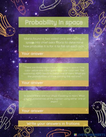 Probability in space