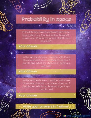 Probabilities in space