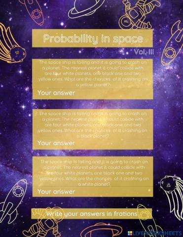 Probablity in space vol 3