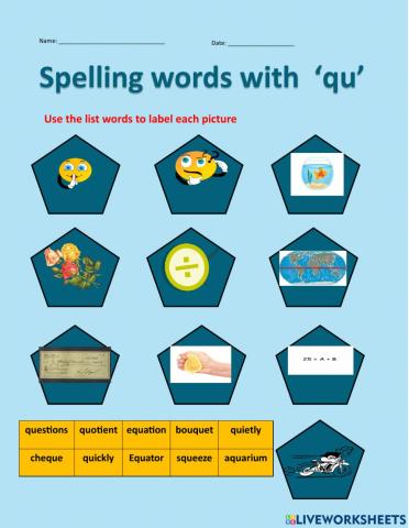 Spelling words with 'qu'