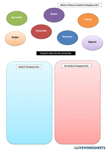 Radical Changing Verbs 1 Test Nov 2021