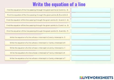 Equation of a Line