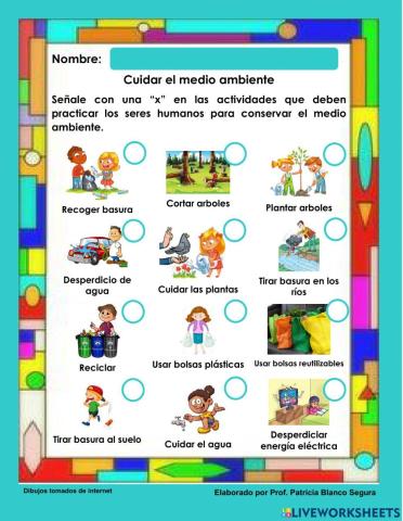 Practicas para conservar el medio ambiente