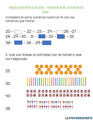 Conteo hasta 40