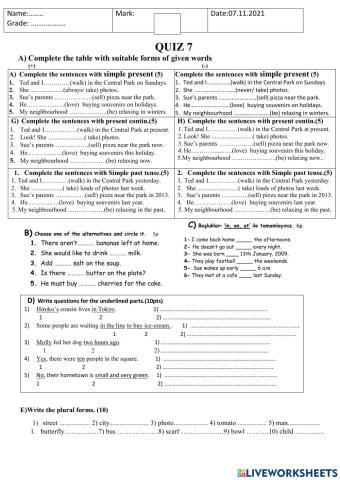 Quiz-7-6th grade-2022