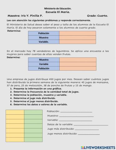 Estadistica, manejo de datos.