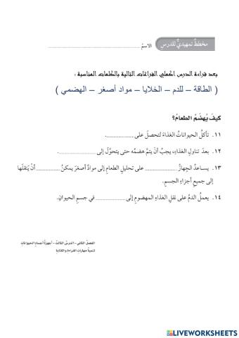 كيف يهضم الطعام ؟