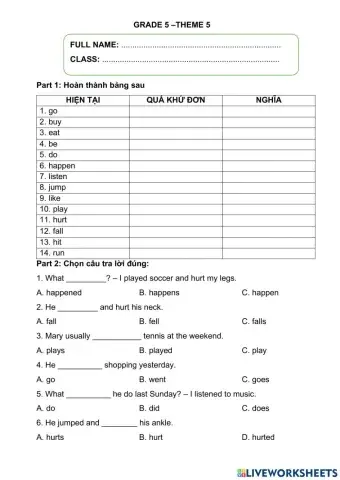 Smart start 5 - theme 5 lesson 5
