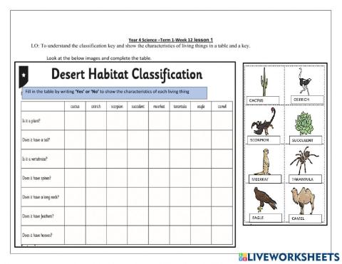 Term 1 week 12 Science Lesson 1