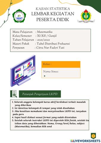 Menyusun Data dalam Tabel Distribusi Frekuensi