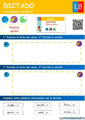 DICTADOS. Palabras agudas.