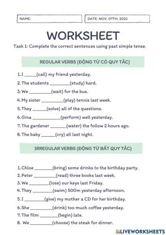 Movers 7 Worksheet 07.11