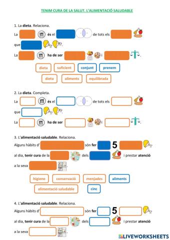 Tenim cura de la salut. L'alimentació saludable