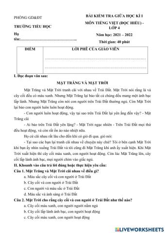 Đề kiểm tra thử TV lần 2 (số 2)