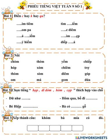 Tiếng việt tuần 9 số 1