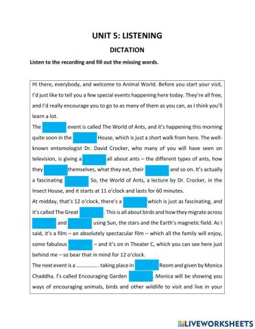 Complete 4-5-unit 5-listening-dictation