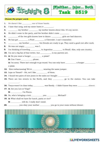 Spotlight 8 Task 8519