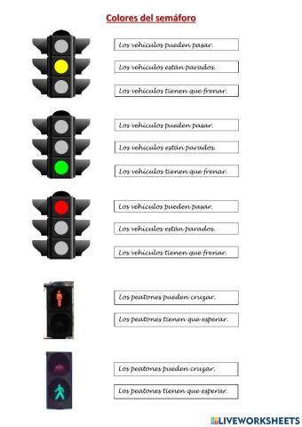 Colores del semáforo