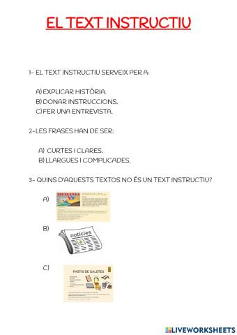 El text instructiu adaptat