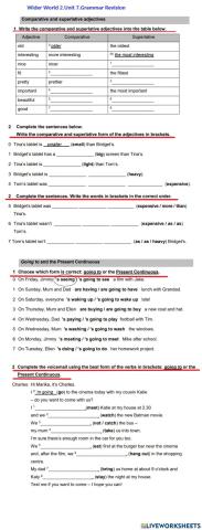 Wider World 2.Unit 7.Grammar Revision