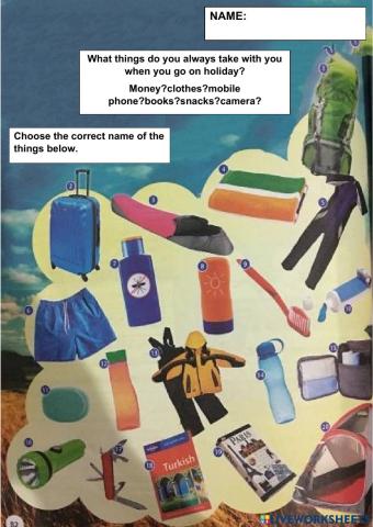 Things for a holiday