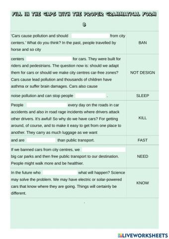 Proper Grammar Form 8