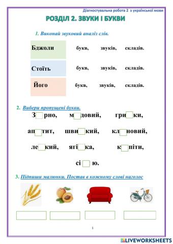 Українська мова ДР 2