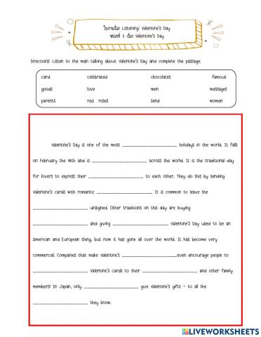 Listening: Valentine’s Day