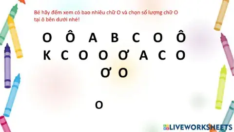 Ôn tập chữ cái o, ô, ơ