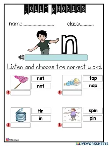 Jolly Phonics -n- sound