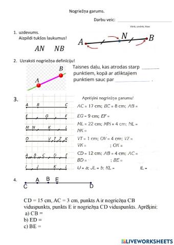 Nogrieznis, nogriežņa garums.