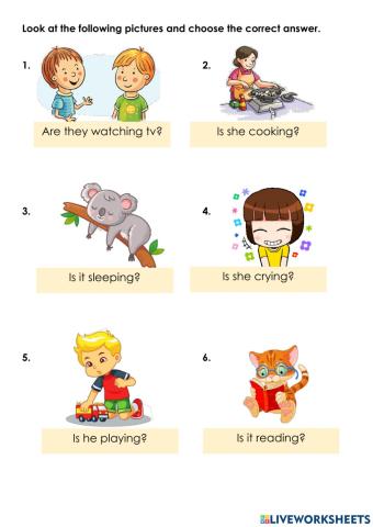 Yes- No Present Continuous Tense