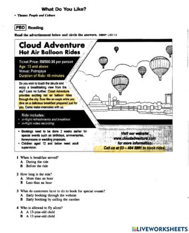 English Form 1: Unit 1 What Do You Like?