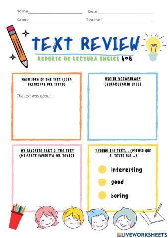 Text review 4°b