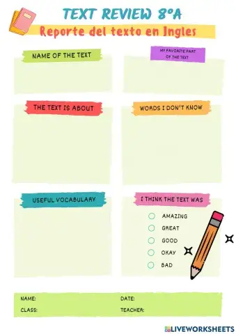 Text review 8°a