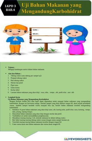 Lkpd 3 bab 4 uji karbohidrat