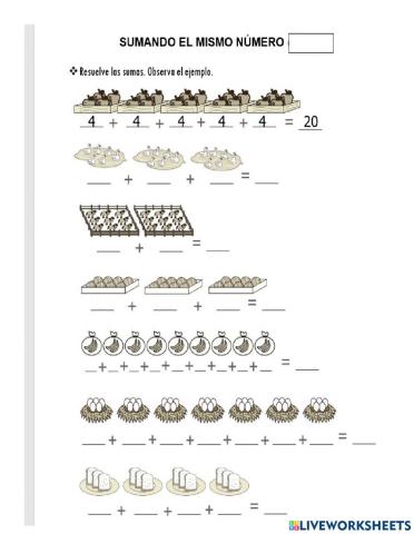 Sumando el mismo número