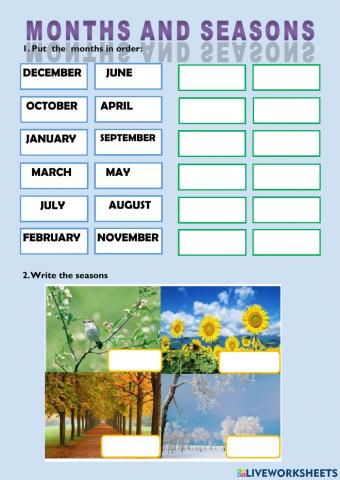Months and seasons